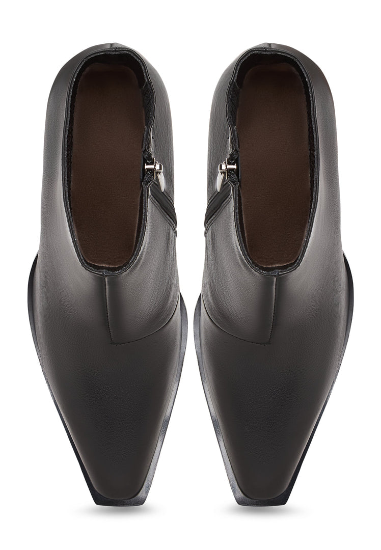 Schicke Blockabsatz-Stiefel Athena - Schwarz