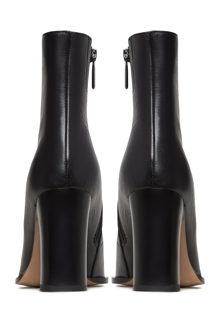 Schicke Blockabsatz-Stiefel Athena - Schwarz