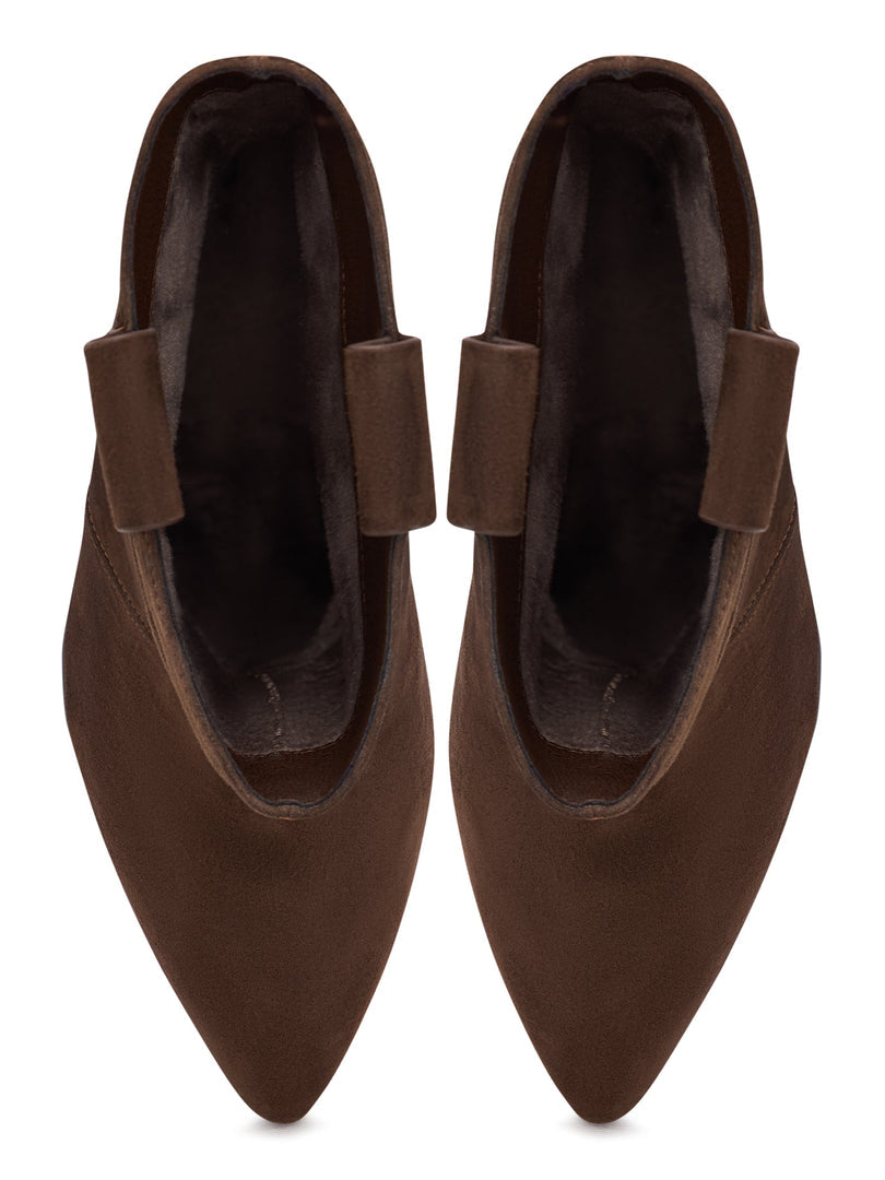 Elegante hochhackige Stiefel Ava - Braun