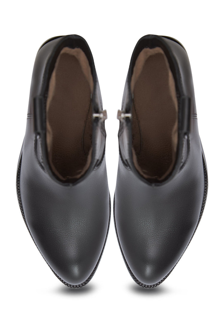 Stylische braune Wildleder-Stiefeletten - Schwarz