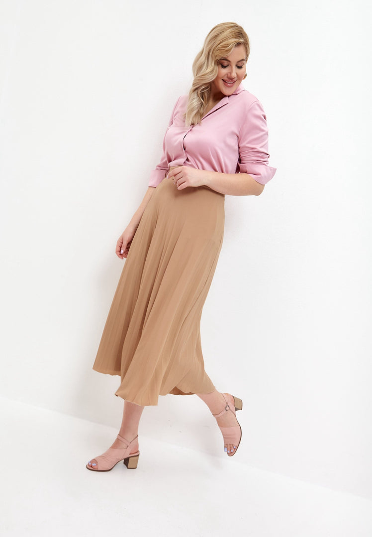 Sandales à talon en cuir - Rose