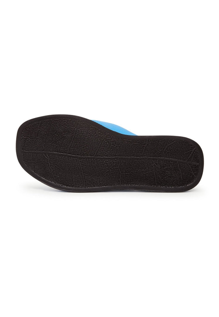 Mule à plateforme en cuir - Bleu