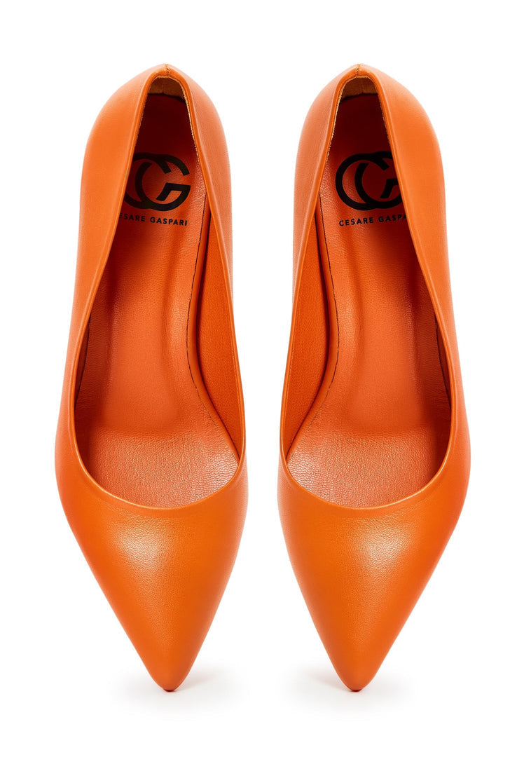 Elegante Luxus-Pumps - Orange