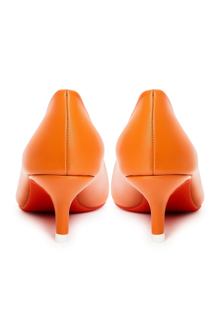 Elegante Luxus-Pumps - Orange