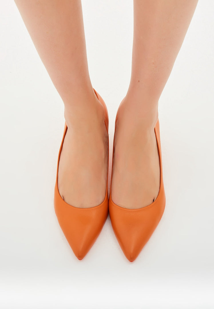Elegante Luxus-Pumps - Orange