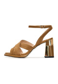 Block Heeled Sandals Evelyn - Beige