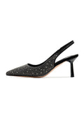 Juwel Wildleder Pumps mit hohem Absatz Samantha - Schwarz