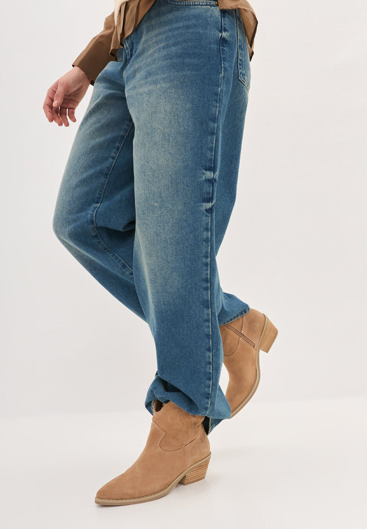 A pair of stylish women's suede cowboy boots in a rich Natalie brown color, perfect for cowgirl fashion with a Western-style design.