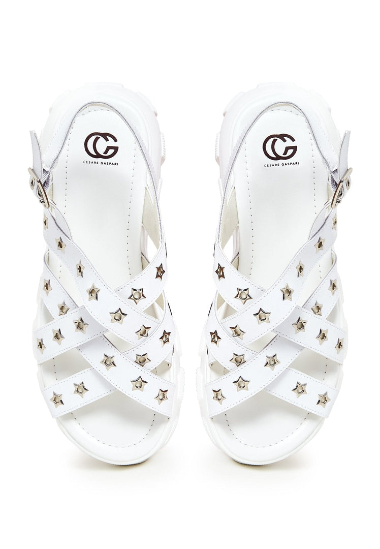 Chunky Platform Sandals - White