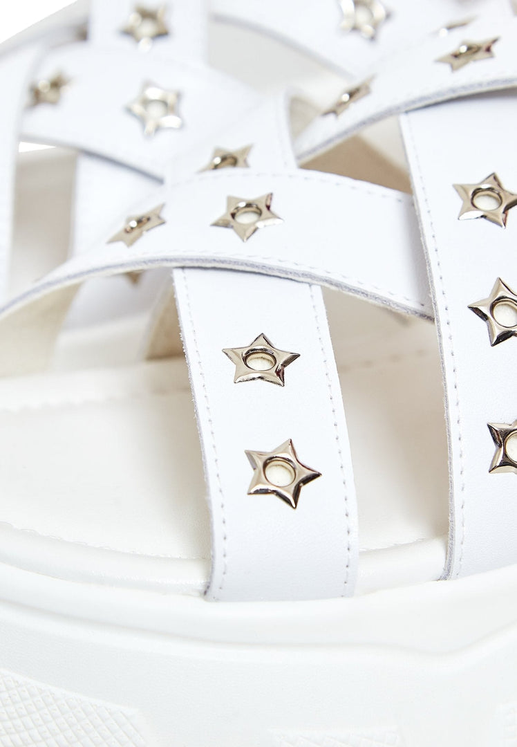 Chunky Platform Sandals - White