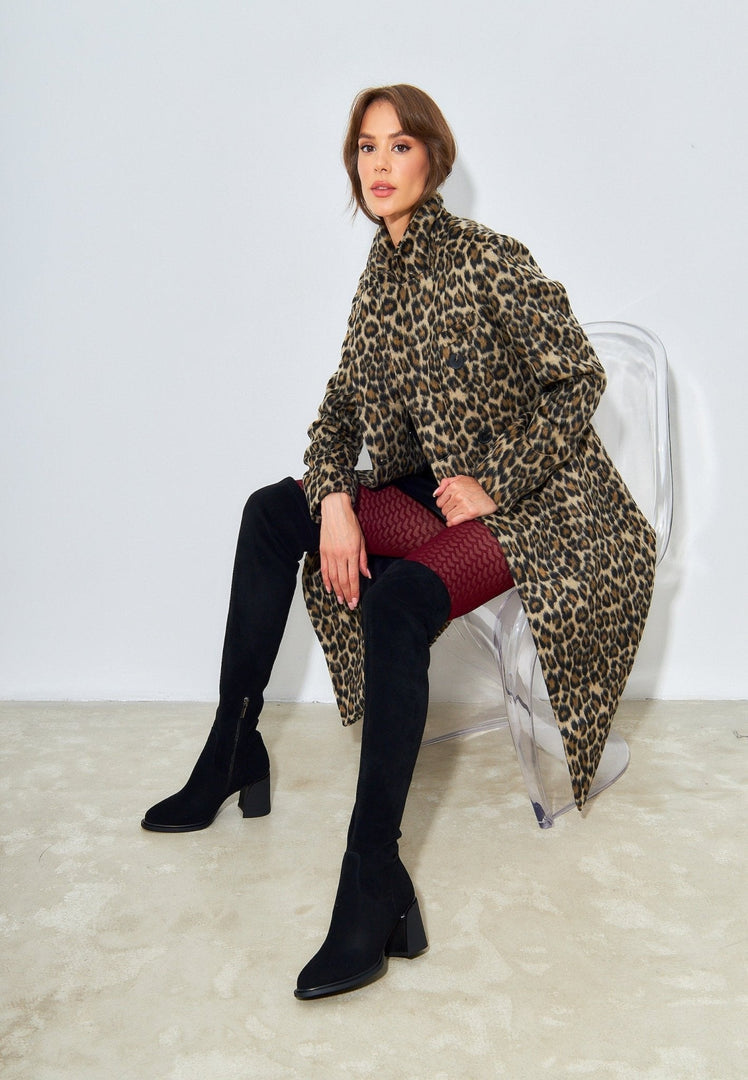 Suede Chic Over-the-Knee Boots - Black