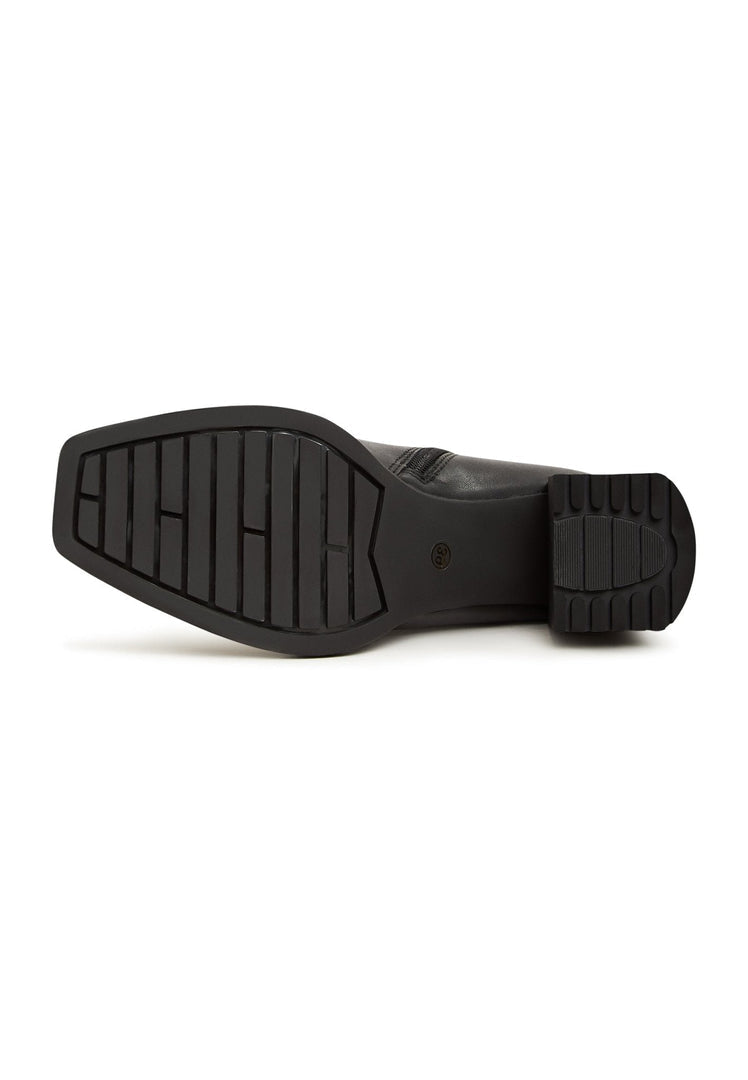 Hochhackige Freizeitstiefel - Schwarz