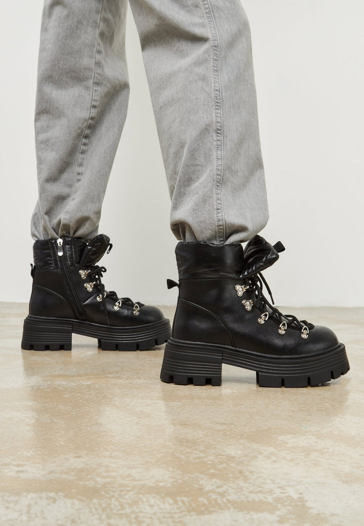 Peep-Toe Ankle Boots