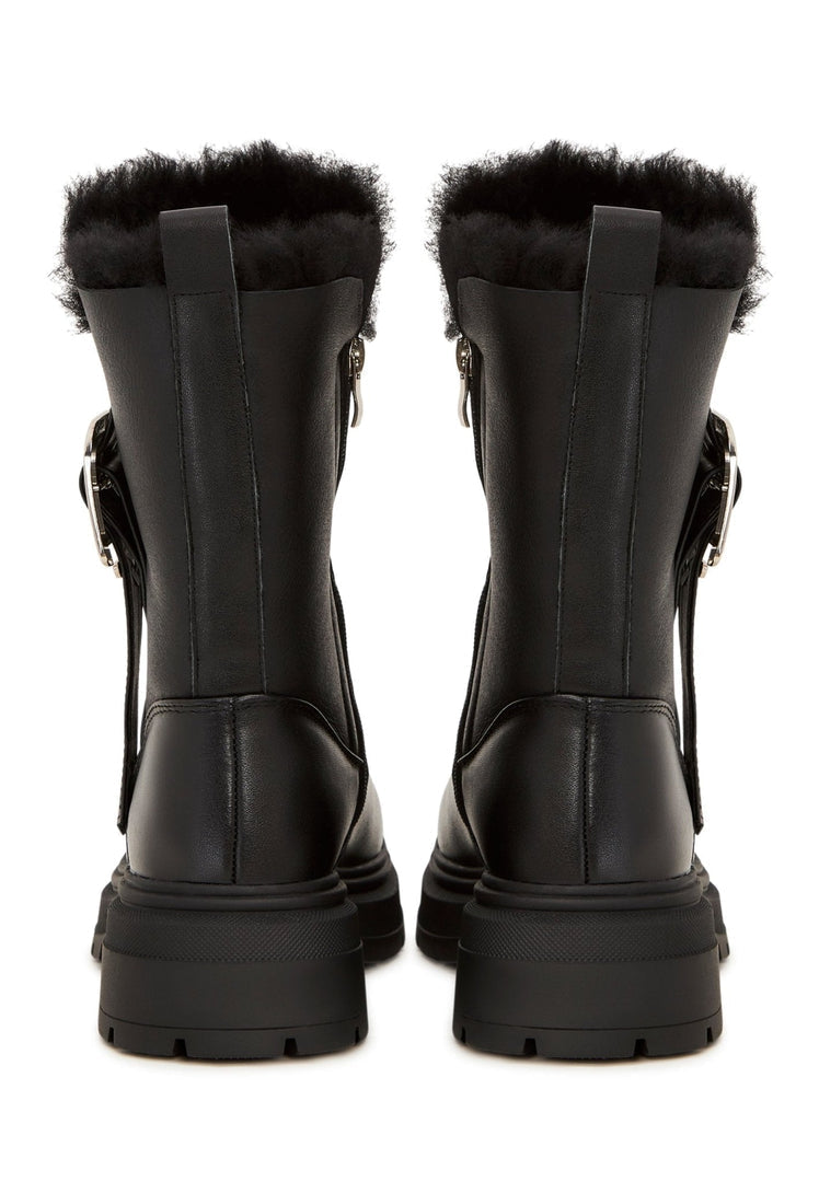 Urban Leather Platform Ankle Boots