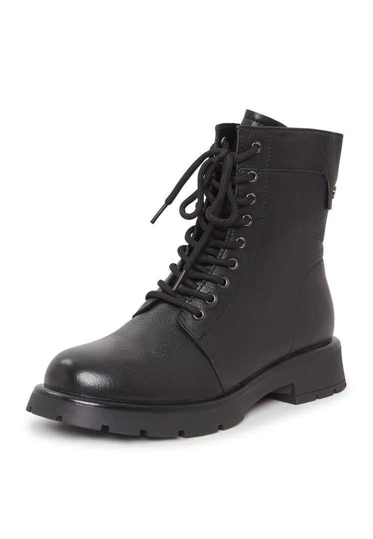 A stylish pair of lace-up platform ankle boots for women - the perfect fashion footwear for any outfit.