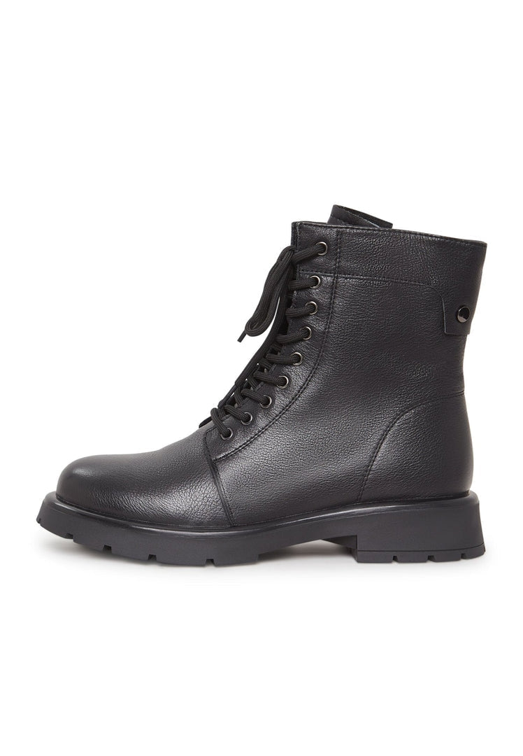 A pair of stylish lace-up platform ankle boots for women, perfect for trendy fashion footwear looks.