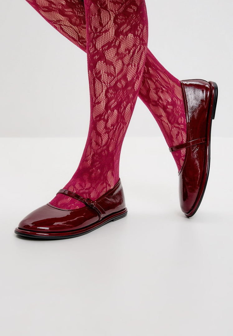 Minimalist Charm Flats - Bordeaux