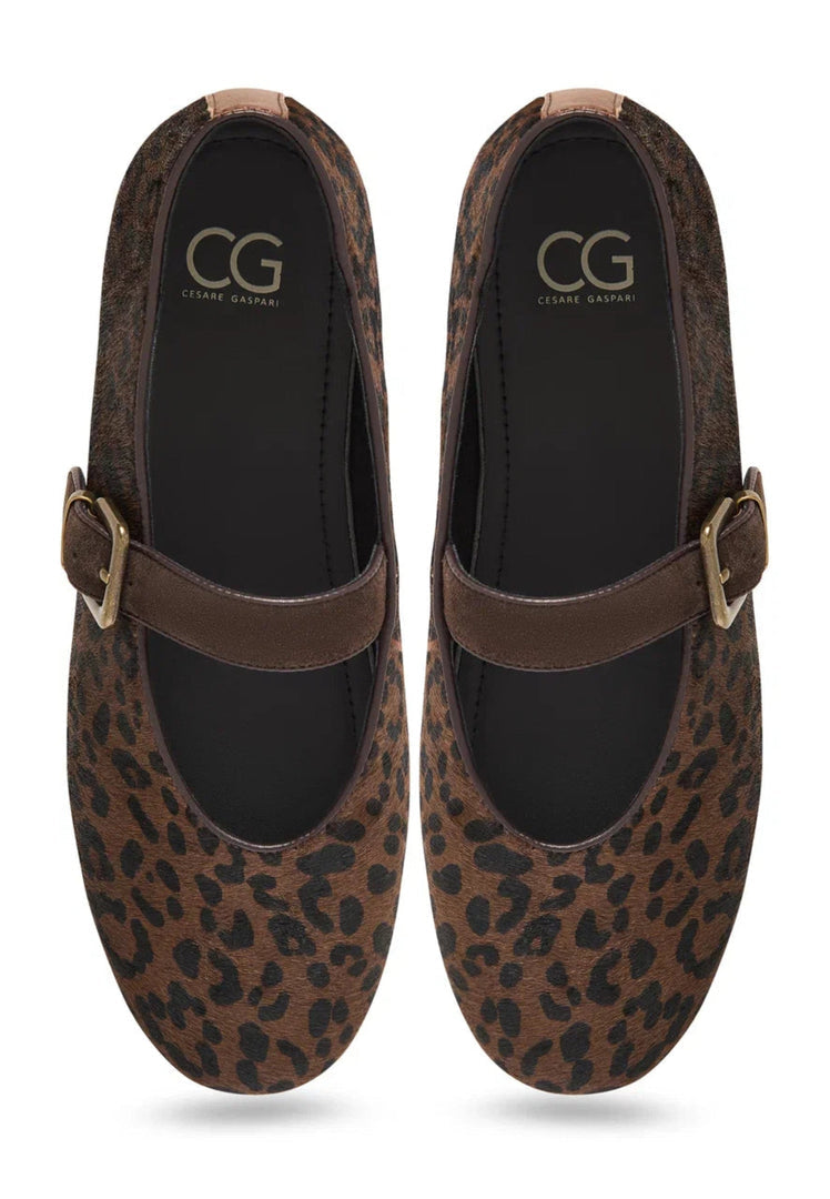 Chic Mary Jane Flats - Leopard