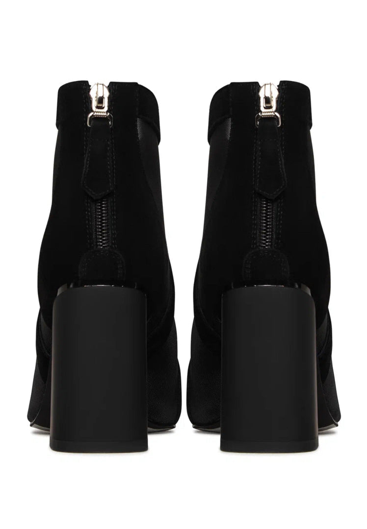 Black Sheer Ankle Boots