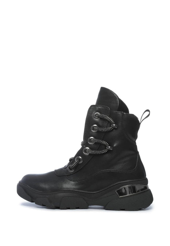 Bottes d'hiver à lacets robustes