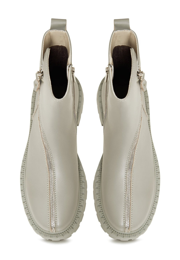 Botines de piel con plataforma