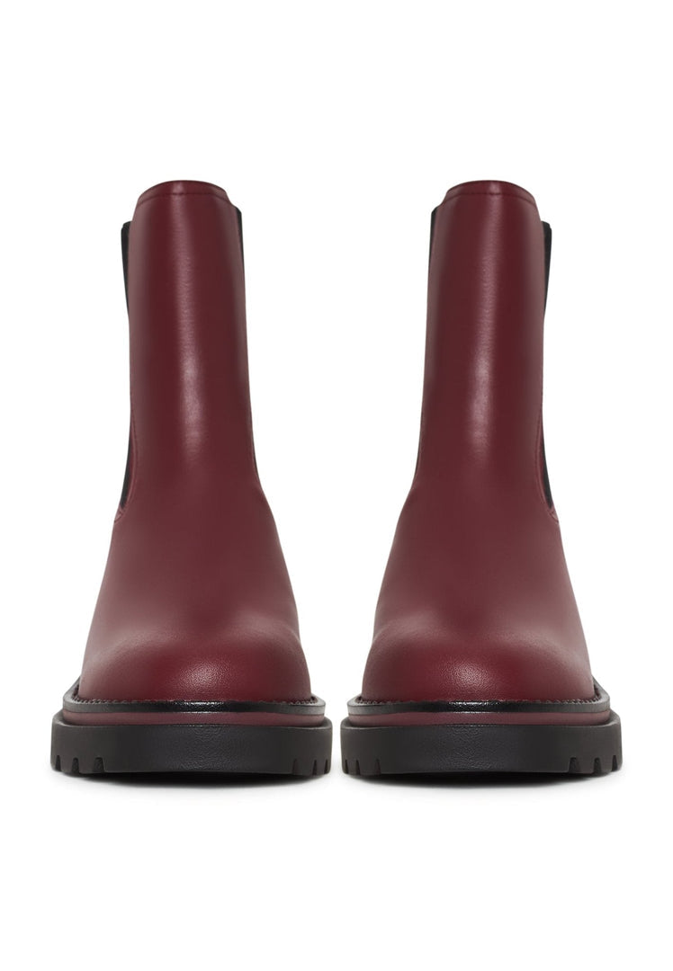 Klassische Plateau-Stiefeletten - Bordeaux