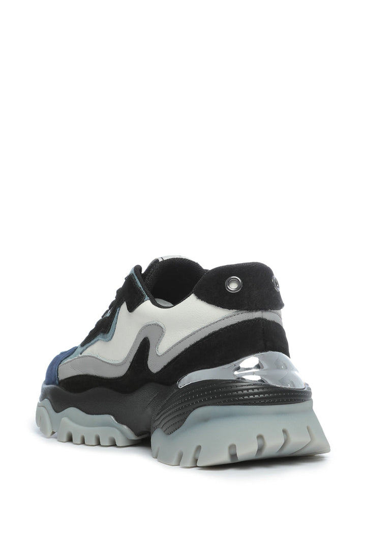 A trendy pair of multi-panel chunky sneakers, the perfect statement fashion footwear.