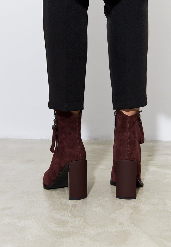 Classic Leather Ankle Boots - Bordeaux