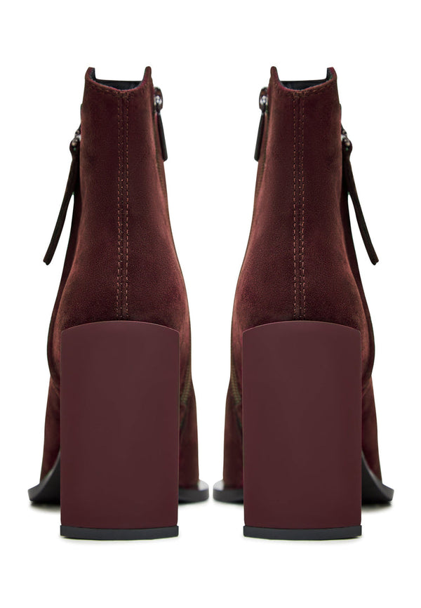 Classic Leather Ankle Boots - Bordeaux