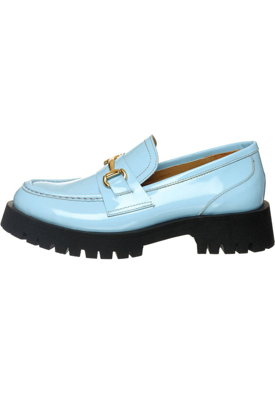 Luxe Glide Gold-Bit Loafers Josephine - Blå