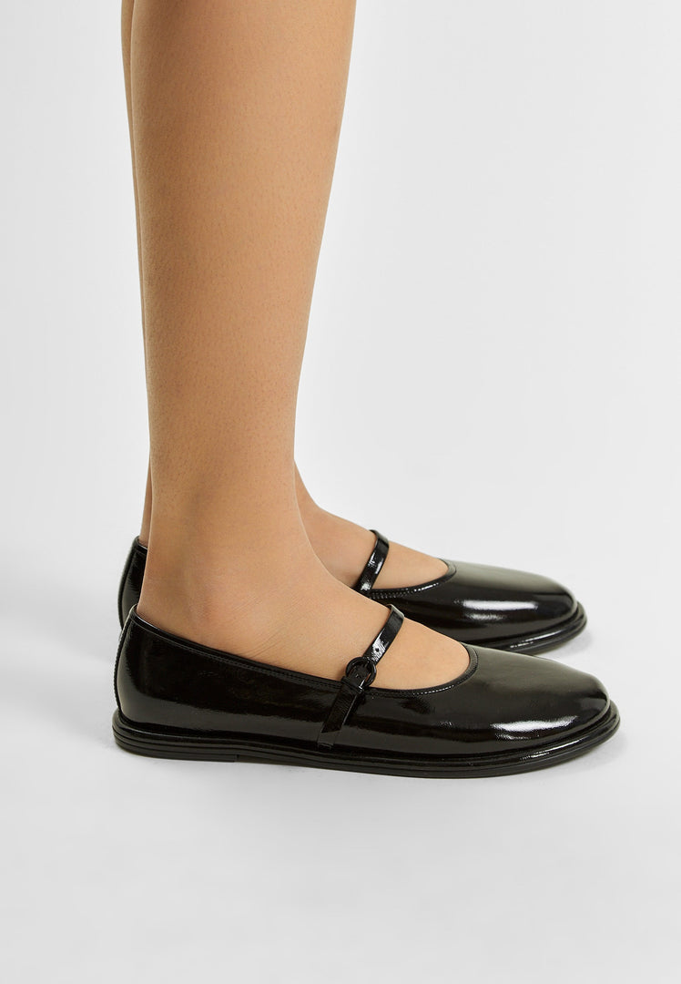 Leather Ballerinas Alba - Black Patent