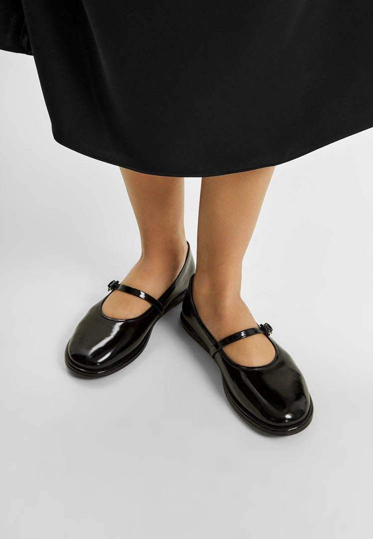 Leather Ballerinas Alba - Black Patent