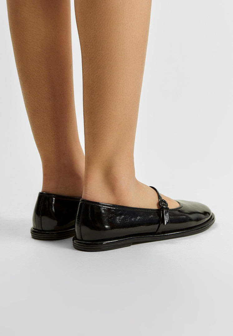 Leather Ballerinas Alba - Black Patent