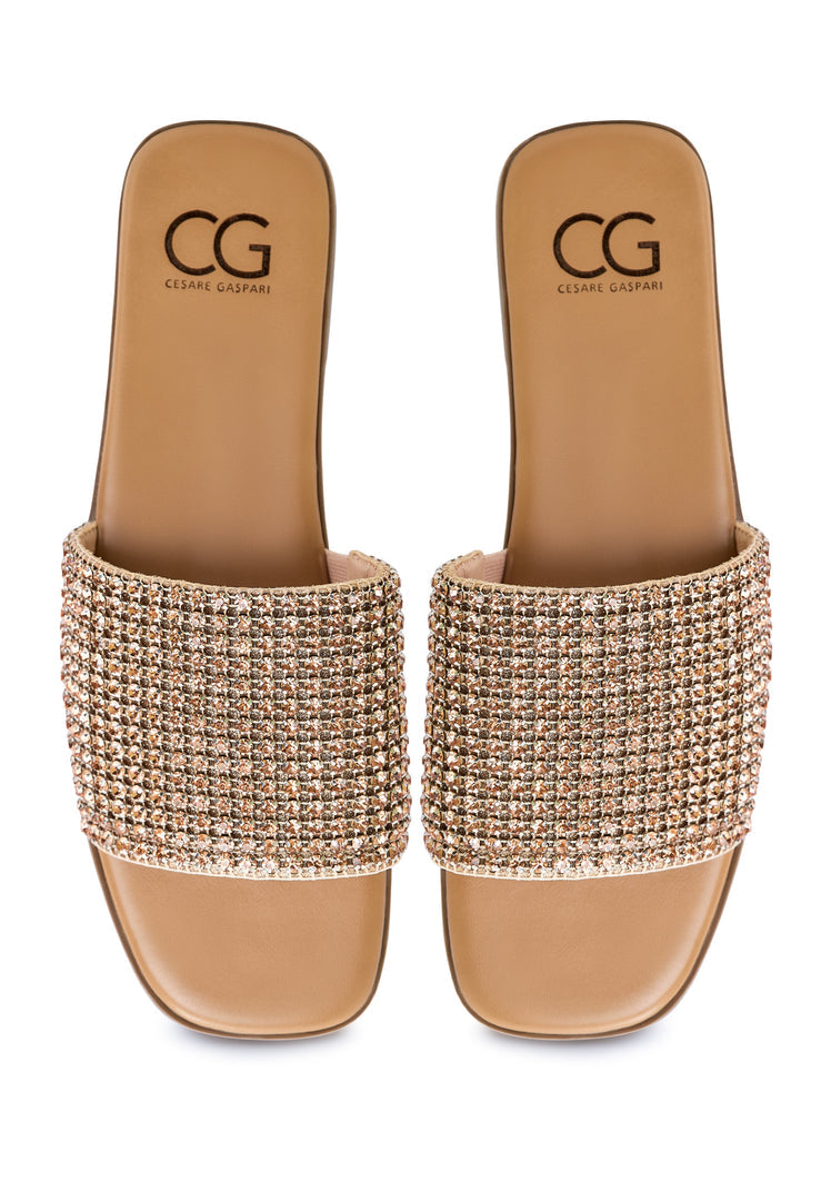 Flat Sole Slippers Izzy - Gold