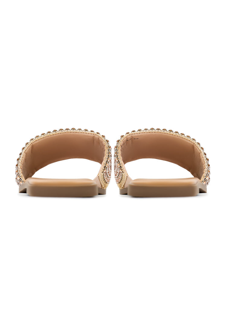 Flat Sole Slippers Izzy - Gold