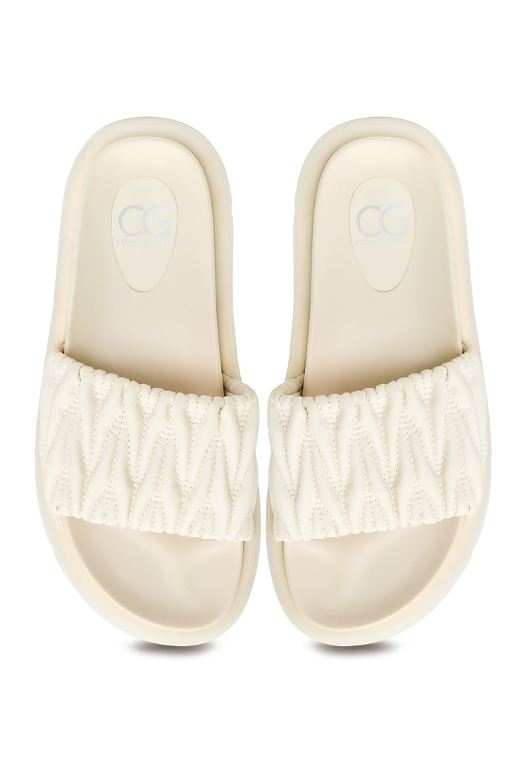 Skórzane sandały Mirena - beżowe