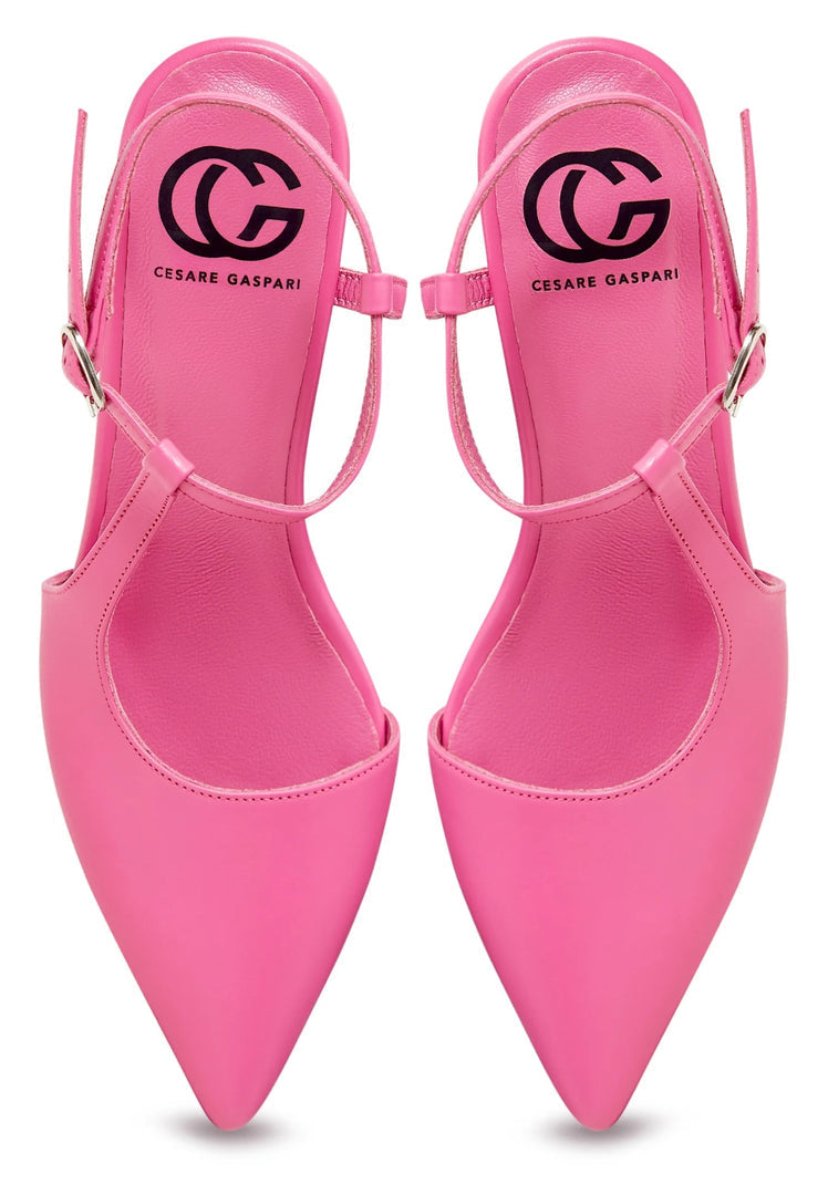 A stylish image of luxe fuchsia heels, elegant women's pumps, and high-end footwear.