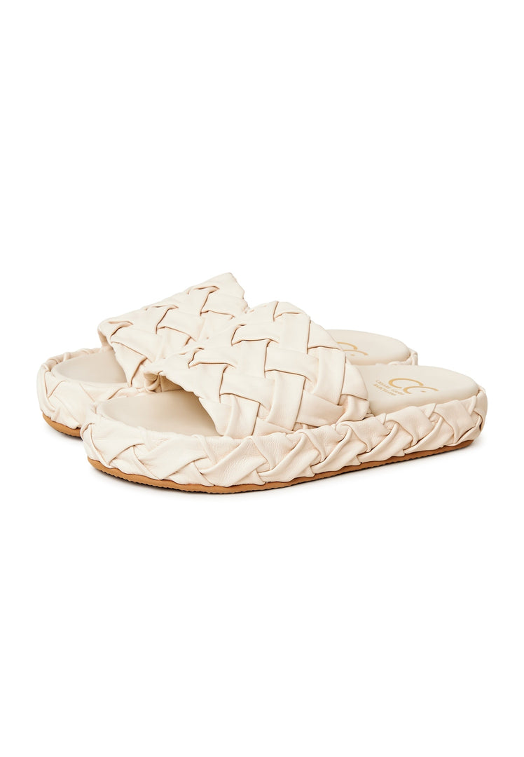 Platform Slippers Antonella - Beige