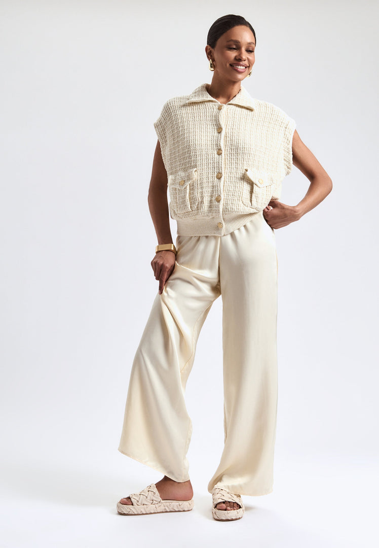 Platform Slippers Antonella - Beige