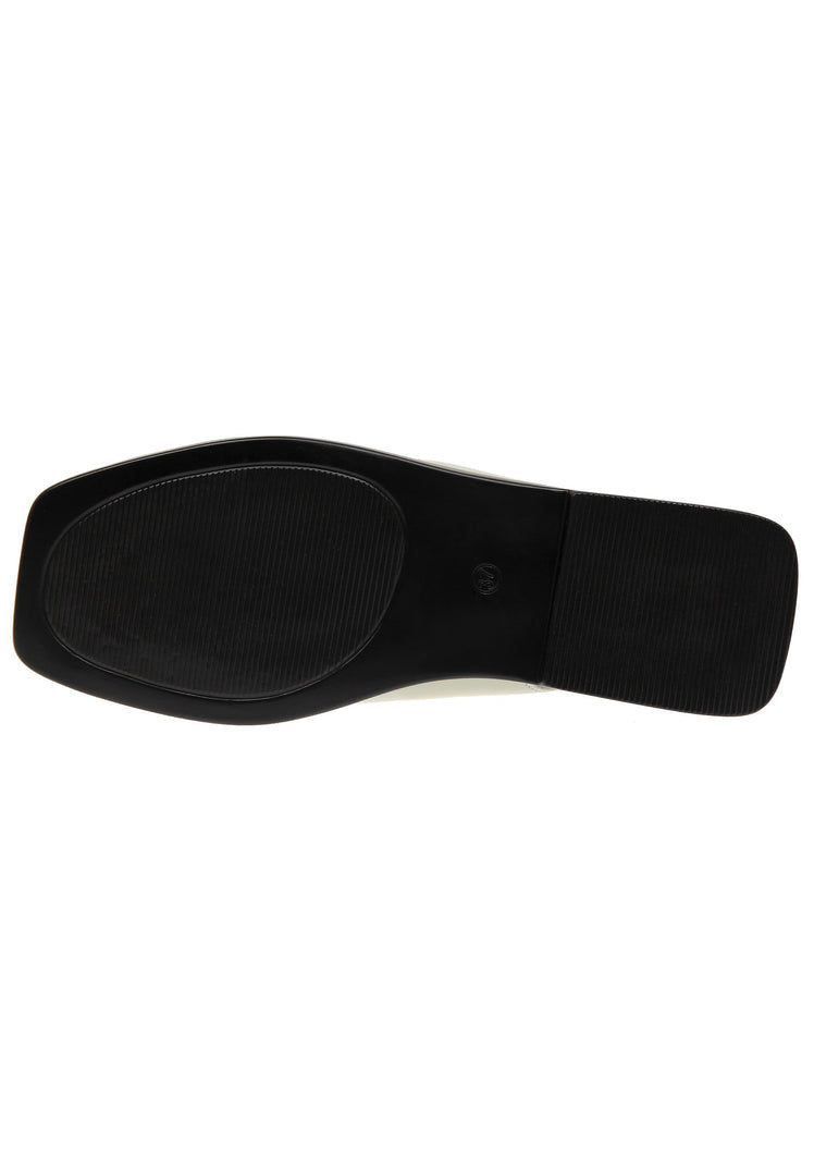 A stylish pair of open toe leather sandals, perfect for urban summer fashion footwear.