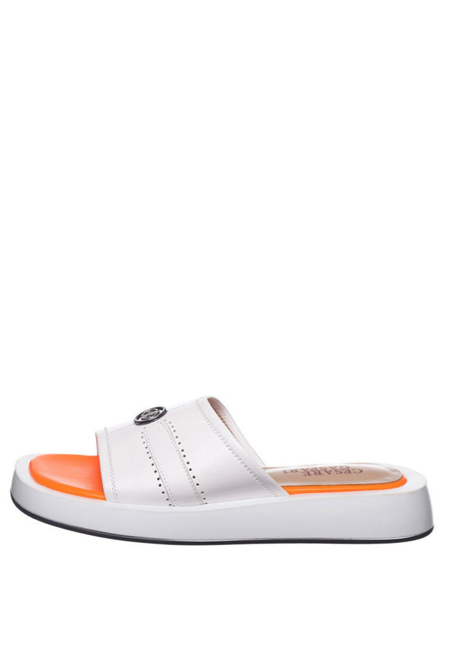 A stylish pair of women's leather open toe sandals - perfect for summer and designed with elegance in mind.