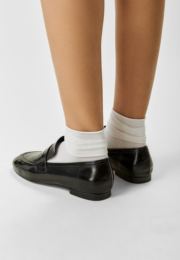 Block Heeled Loafers Diana - Black