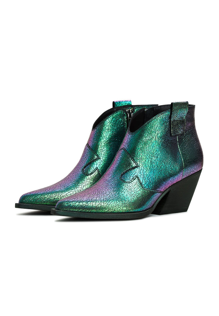 Cowboystiefel mit Blockabsatz Ivanna - Grün