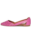 Leather Cut Ballerinas - Pink