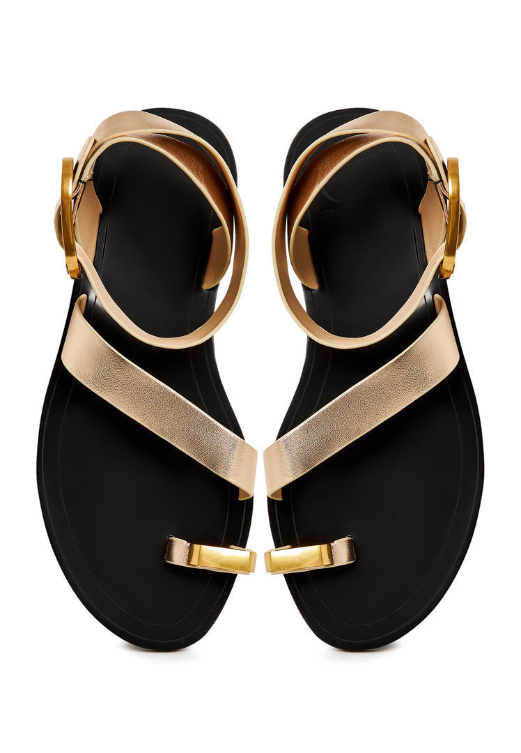 Flat Sole Sandals Paula - Gold