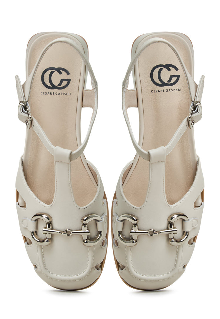 Sandalen mit flacher Sohle Aisha - Beige