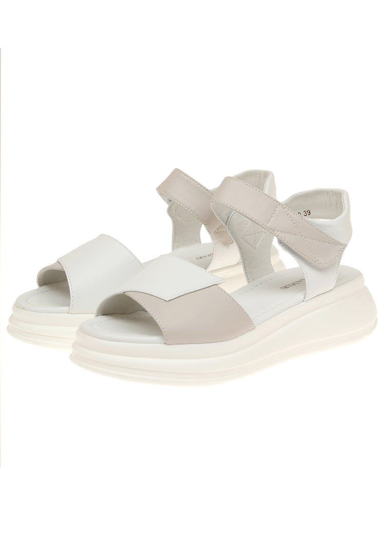 Semelle compensée en cuir Sandales