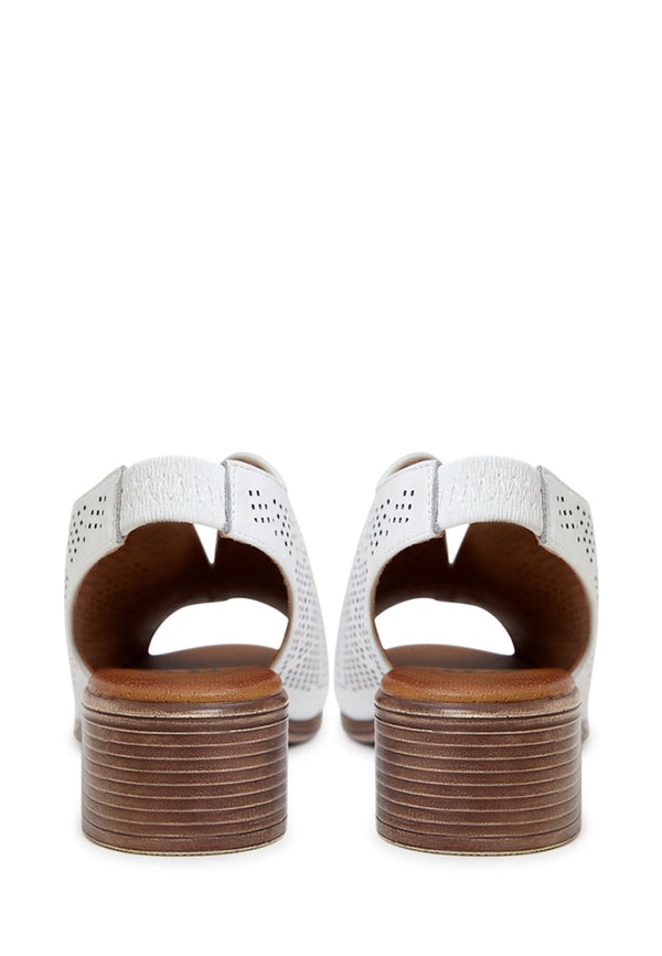 Leren Klassieke Sandalen met Blokhak