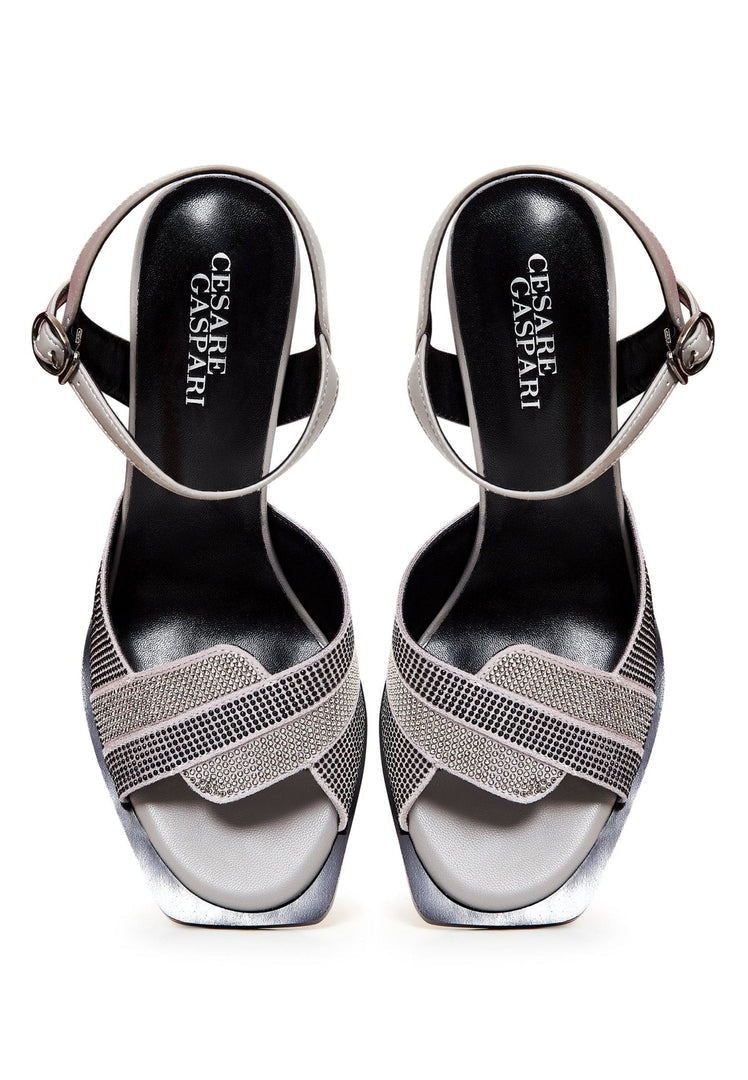 Erhöhte Eleganz Sandalen - Silber