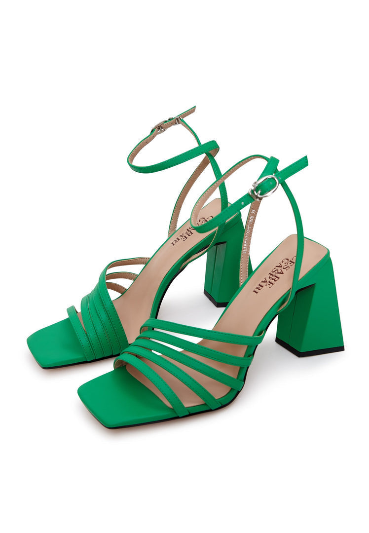 Klobige Komfort-Sandalen - Grün